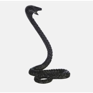 Sagebrook Homes Metal Snake Statue- Black